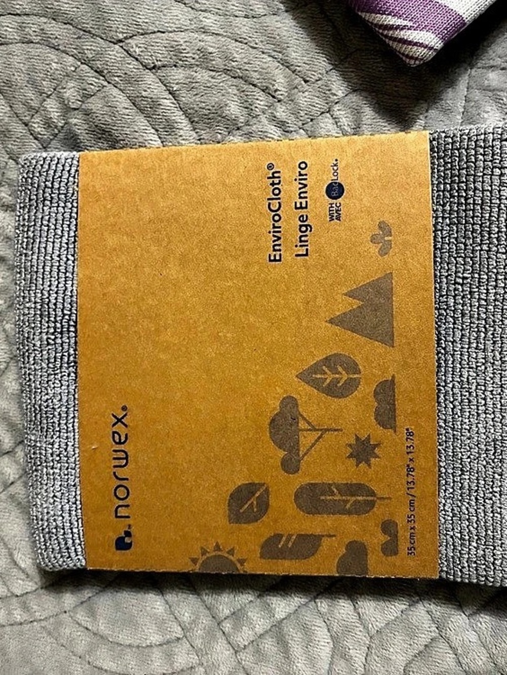 Norwex EnviroCloth Window Cleaning Cloth Set Gray & Purple